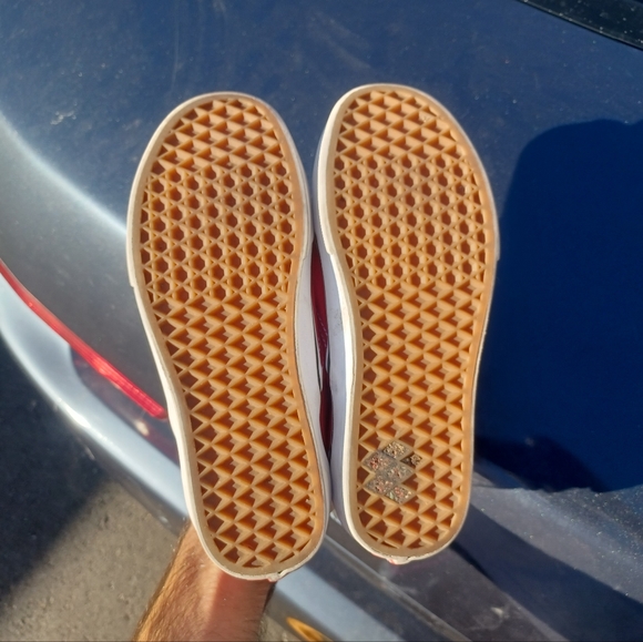 Red vans slip on shoes unisex - Picture 6 of 8